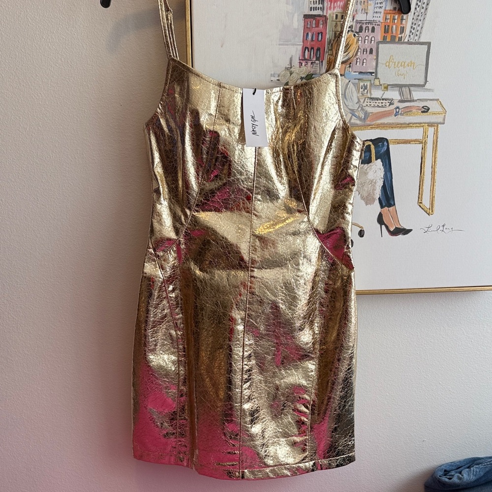 Gold Metallic Nasty Gal dress